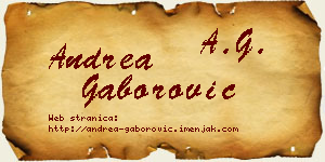 Andrea Gaborović vizit kartica